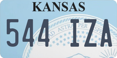 KS license plate 544IZA