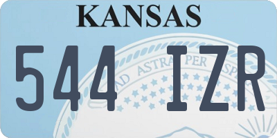 KS license plate 544IZR