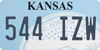 KS license plate 544IZW