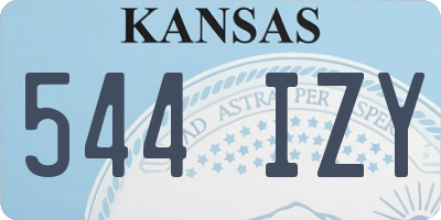 KS license plate 544IZY