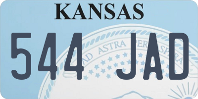 KS license plate 544JAD