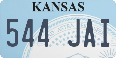 KS license plate 544JAI