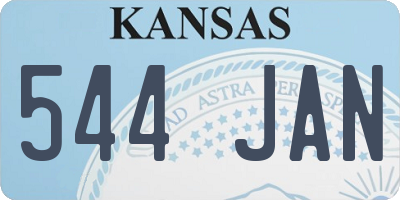 KS license plate 544JAN