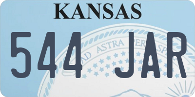 KS license plate 544JAR