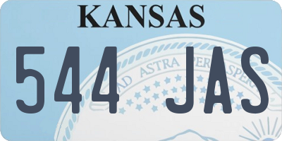KS license plate 544JAS