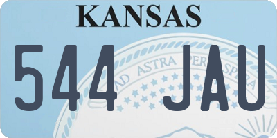 KS license plate 544JAU