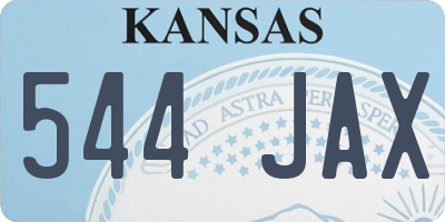 KS license plate 544JAX