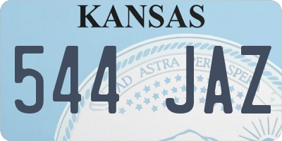 KS license plate 544JAZ