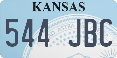 KS license plate 544JBC