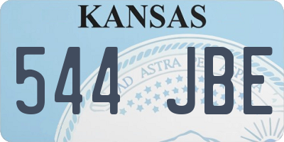 KS license plate 544JBE