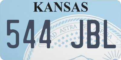 KS license plate 544JBL