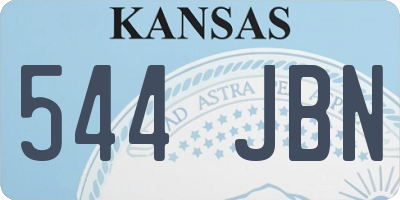 KS license plate 544JBN
