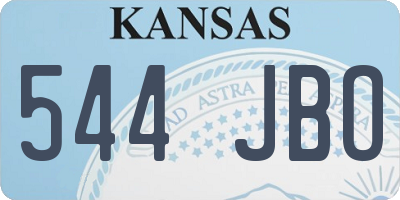 KS license plate 544JBO