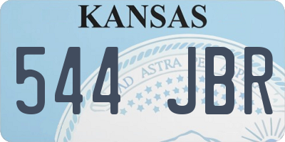 KS license plate 544JBR