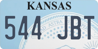 KS license plate 544JBT