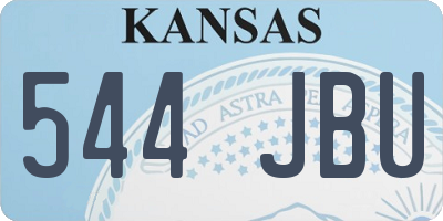 KS license plate 544JBU
