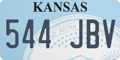 KS license plate 544JBV