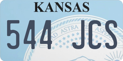 KS license plate 544JCS
