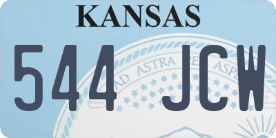 KS license plate 544JCW