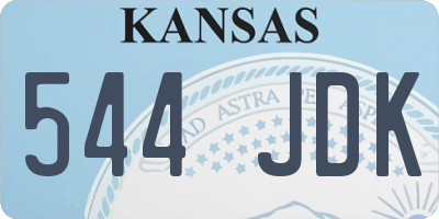KS license plate 544JDK