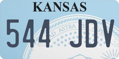 KS license plate 544JDV