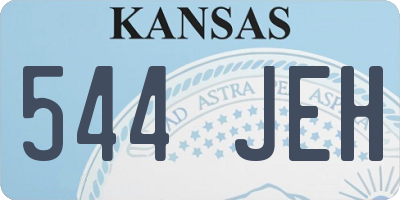 KS license plate 544JEH