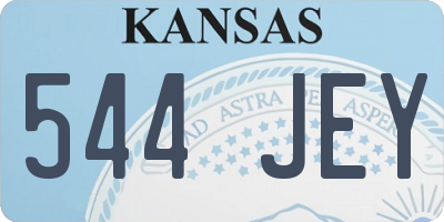 KS license plate 544JEY