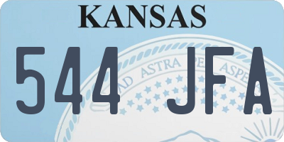 KS license plate 544JFA