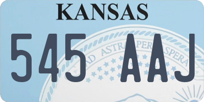 KS license plate 545AAJ