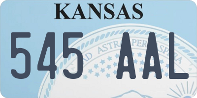 KS license plate 545AAL