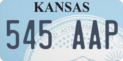 KS license plate 545AAP