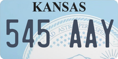 KS license plate 545AAY