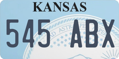 KS license plate 545ABX
