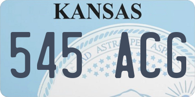 KS license plate 545ACG