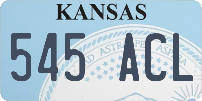 KS license plate 545ACL