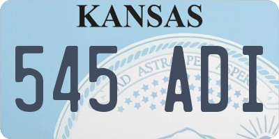KS license plate 545ADI
