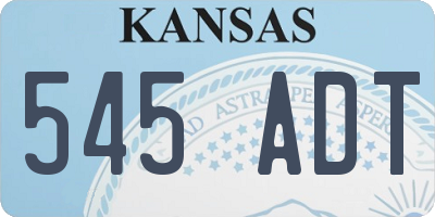 KS license plate 545ADT