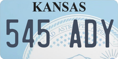 KS license plate 545ADY