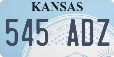 KS license plate 545ADZ