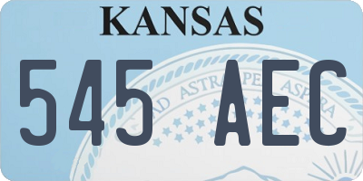 KS license plate 545AEC