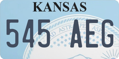 KS license plate 545AEG