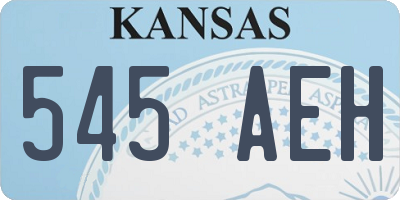 KS license plate 545AEH