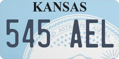 KS license plate 545AEL