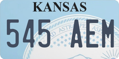 KS license plate 545AEM