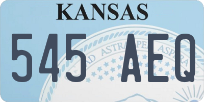 KS license plate 545AEQ