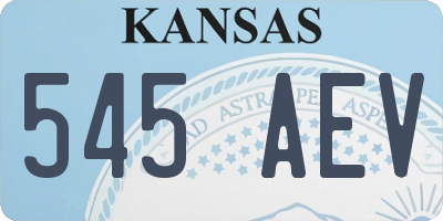 KS license plate 545AEV
