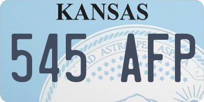 KS license plate 545AFP