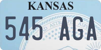 KS license plate 545AGA