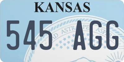 KS license plate 545AGG