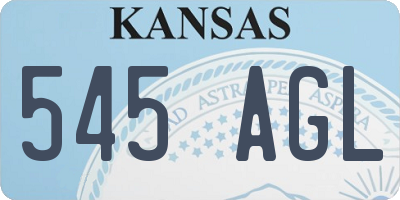 KS license plate 545AGL